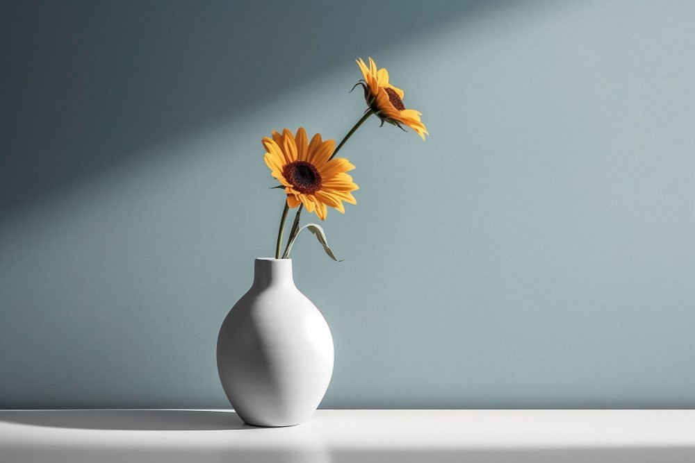 Still life of sunflower bouquet
